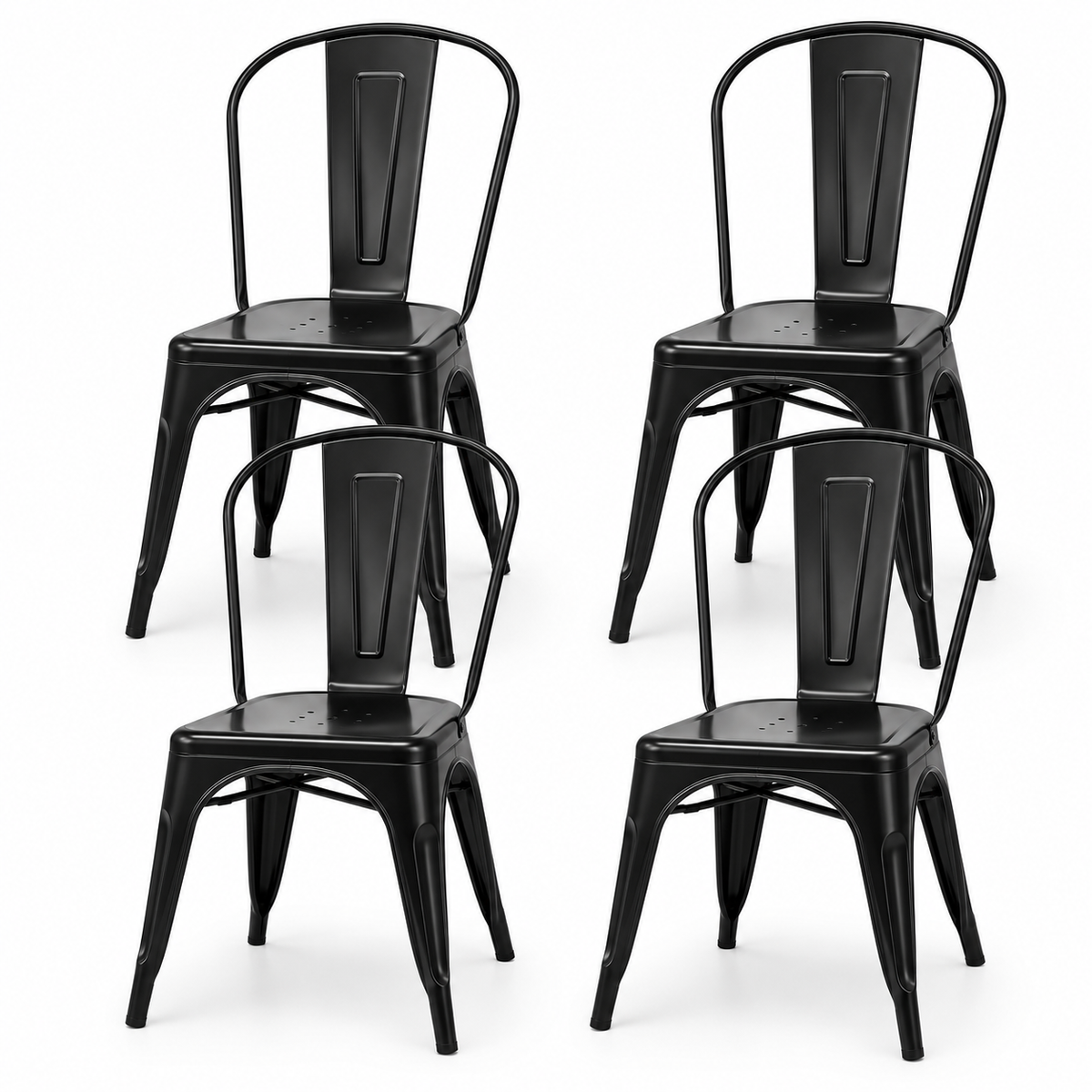 Pack 4 Sillas Tolix Metálicas – Blancas o Negras