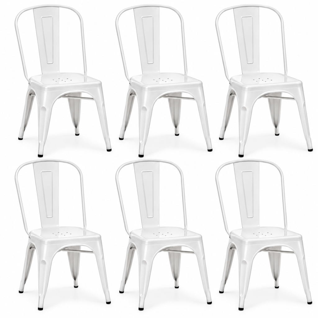Pack 6 Sillas Tolix Metálicas – Blancas o Negras