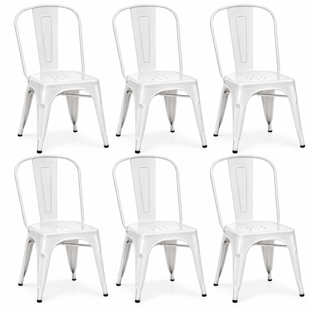 Pack 6 Sillas Tolix Metálicas – Blancas o Negras