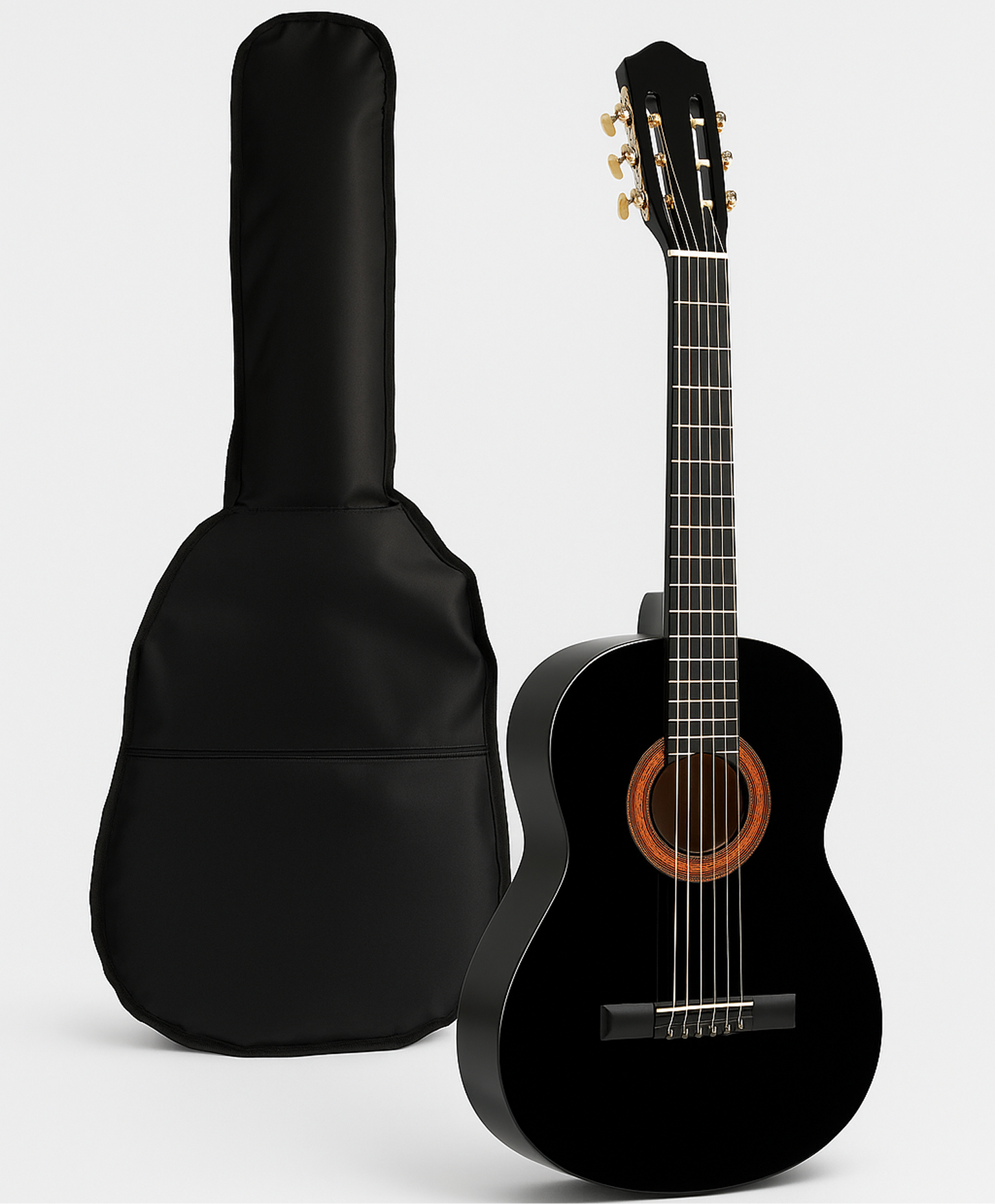 Guitarra Acústica con Accesorios | 39" Clásica Negra