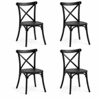 Pack 4 Sillas Crossback de Polipropileno - Colores