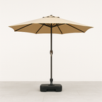 Quitasol Terraza Recto 2,7 Mt Café + Base 22 Litros