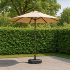 Quitasol Terraza Recto 2,7 Mt Café + Base 22 Litros