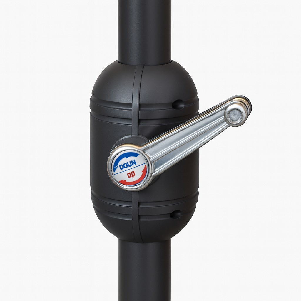 Quitasol Terraza Recto 2,7 Mt Café + Base 22 Litros