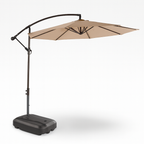 Quitasol Lateral 3 Metros + Base 60L | Sombra UV y Estabilidad Café