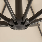 Quitasol Lateral 3 Metros + Base 60L | Sombra UV y Estabilidad Café