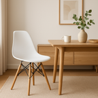 Silla Eames Blanca de Polipropileno | Diseño Icónico y Confort Ergonómico