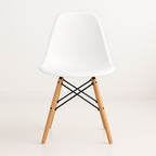 Silla Eames Blanca de Polipropileno | Diseño Icónico y Confort Ergonómico