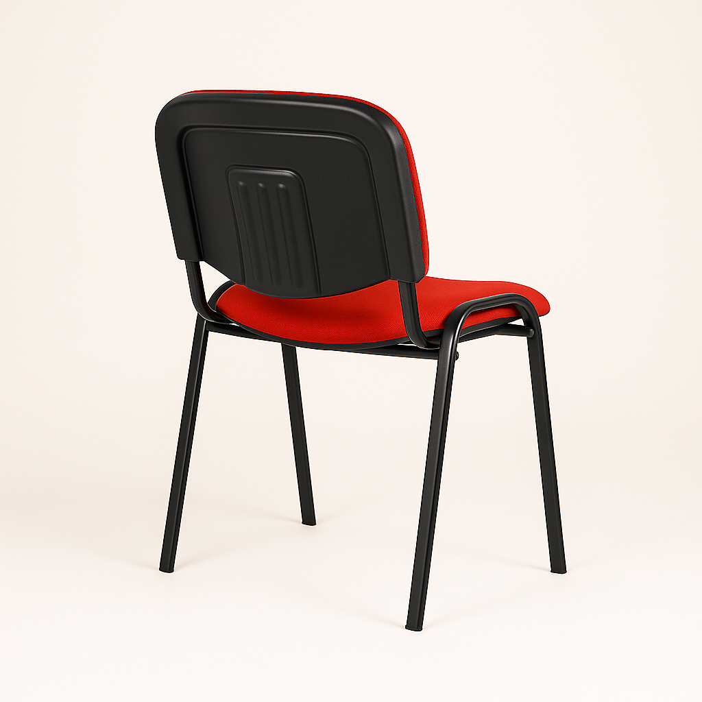 Silla ISO Meeting Roja | Resistente, Cómoda y Ideal para Oficinas, Salas de Reuniones y Eventos