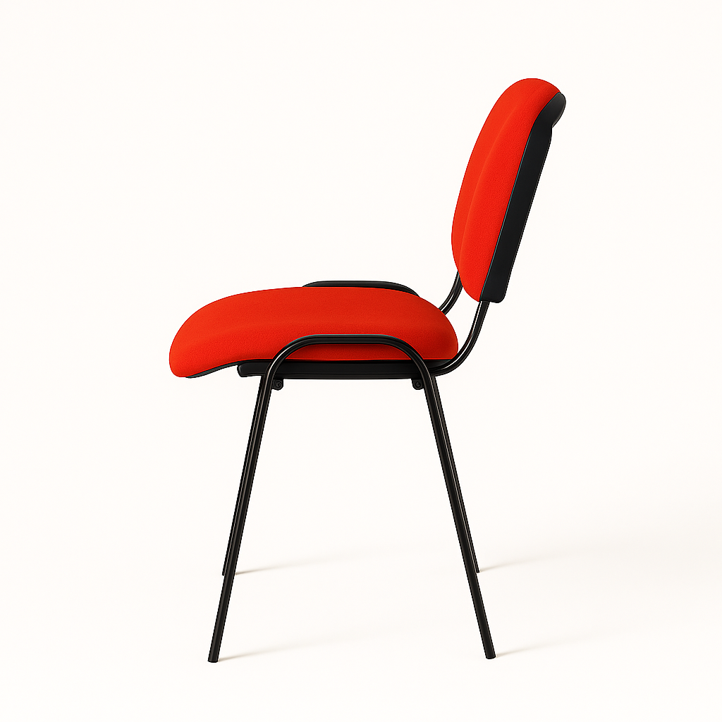 Silla ISO Meeting Roja | Resistente, Cómoda y Ideal para Oficinas, Salas de Reuniones y Eventos