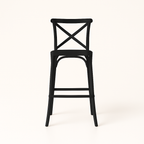 Pack 2 Taburetes Danubio Negro| Diseño Industrial en Polipropileno