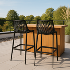 Pack 2 Taburetes Air Berlin | Polipropileno con Protección UV | Ideal para Terrazas