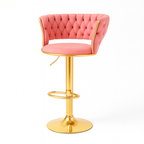 Taburete Queen | Terciopelo, Altura Ajustable y Giro 360° | Elegancia y Confort