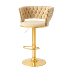 Taburete Queen | Terciopelo, Altura Ajustable y Giro 360° | Elegancia y Confort