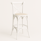 Taburete Crossback 66cm | Madera de Haya y Rattan