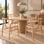 Pack 4  Sillas Wishbone con Asiento Tejido – 3 Colores
