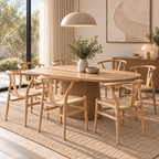 Pack 6  Sillas Wishbone con Asiento Tejido – 3 Colores