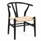 Silla Wishbone con Asiento Tejido – 3 Colores
