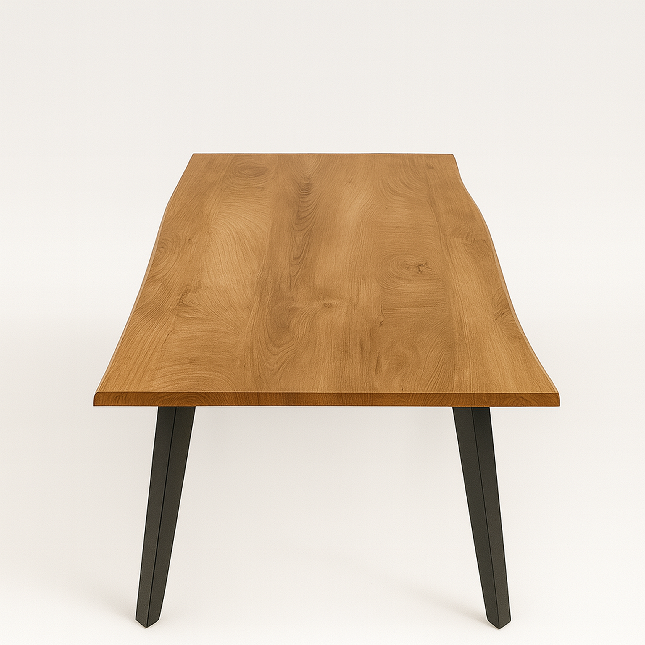 Mesa Aneto | Diseño Orgánico con Cubierta de Madera y Patas Metálicas