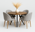 Comedor Beni | Silla Nórdica Gris