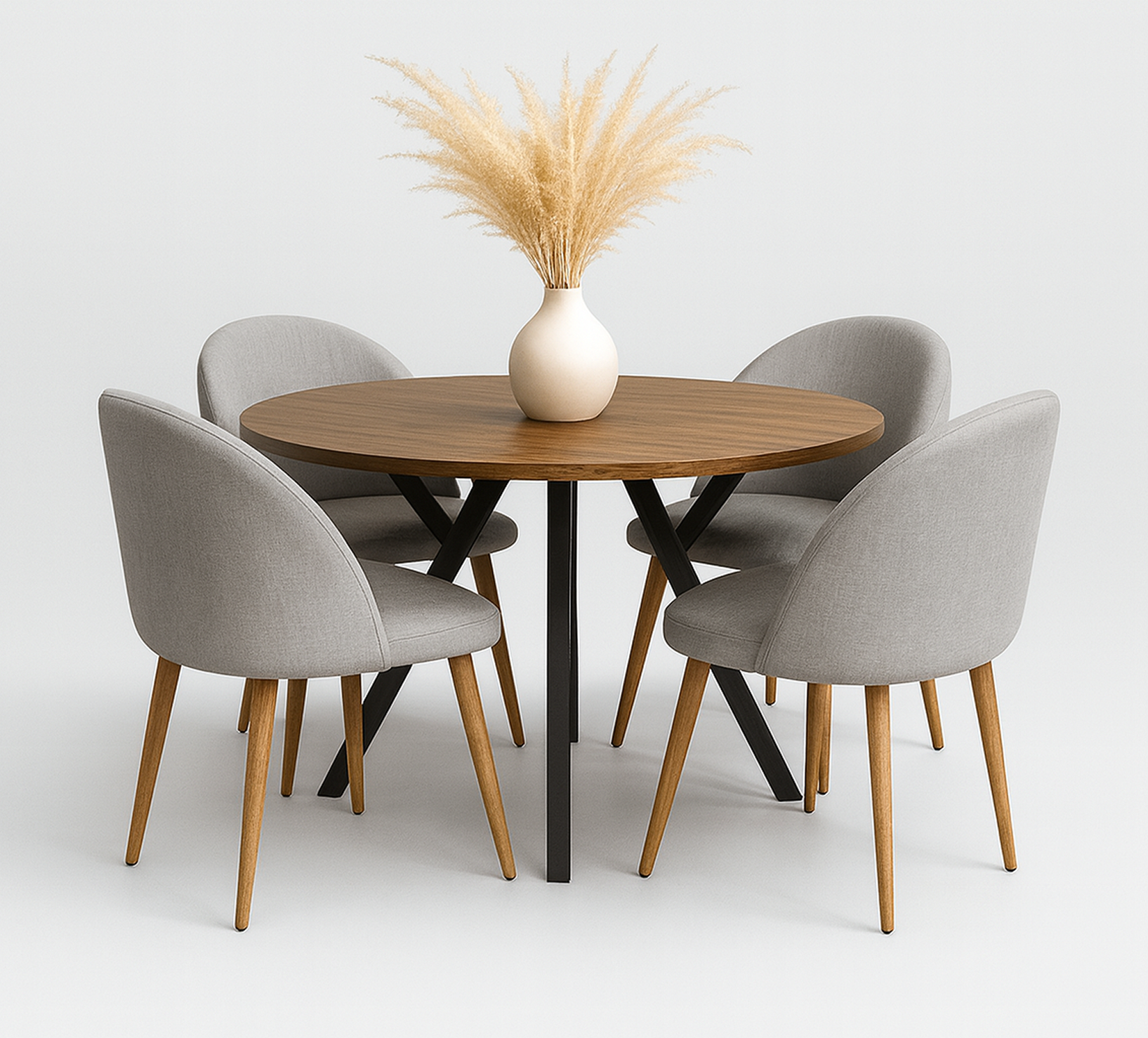 Comedor Beni | Silla Nórdica Gris