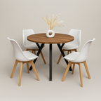 Comedor Beni Aura | Sillas Color Blancas