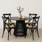 Comedor Cross Noir | Sillas Color Negro