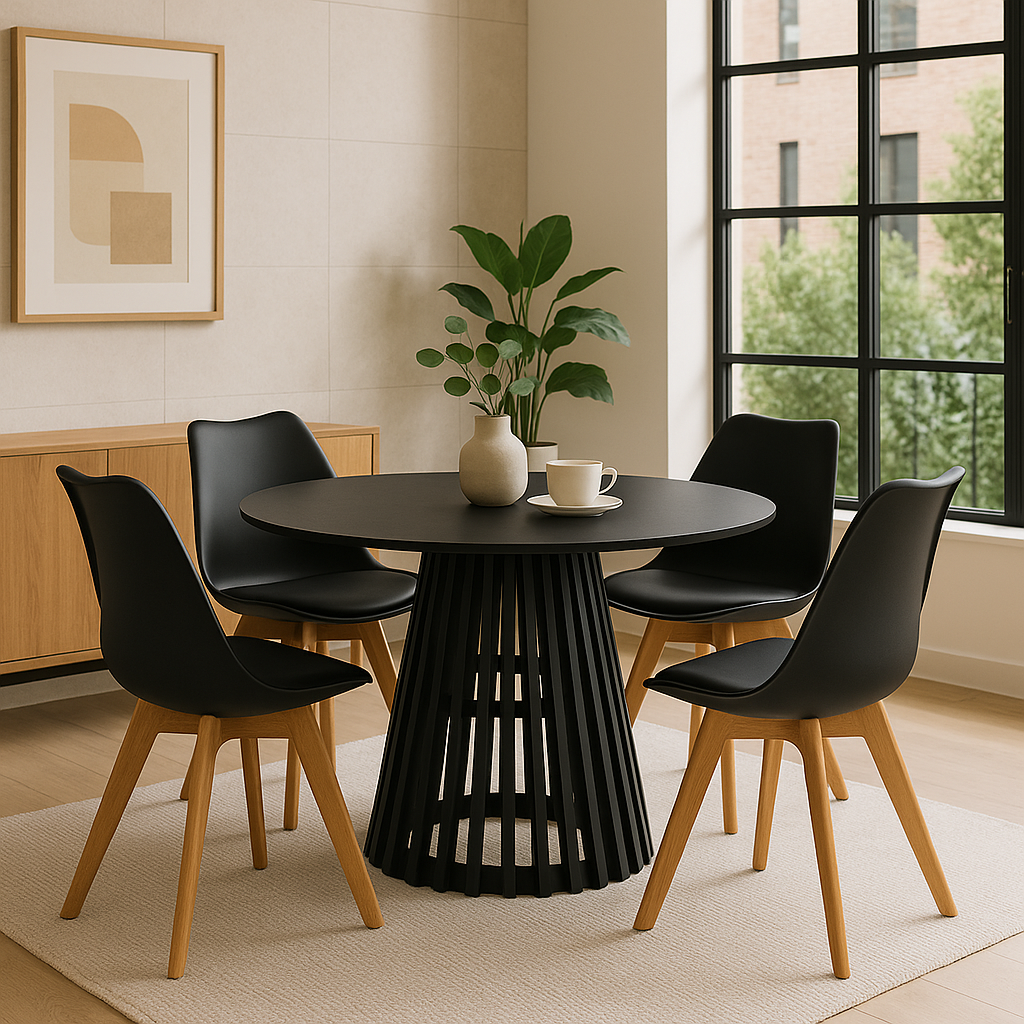 Comedor Tulip Noir | Sillas Tulip Negras