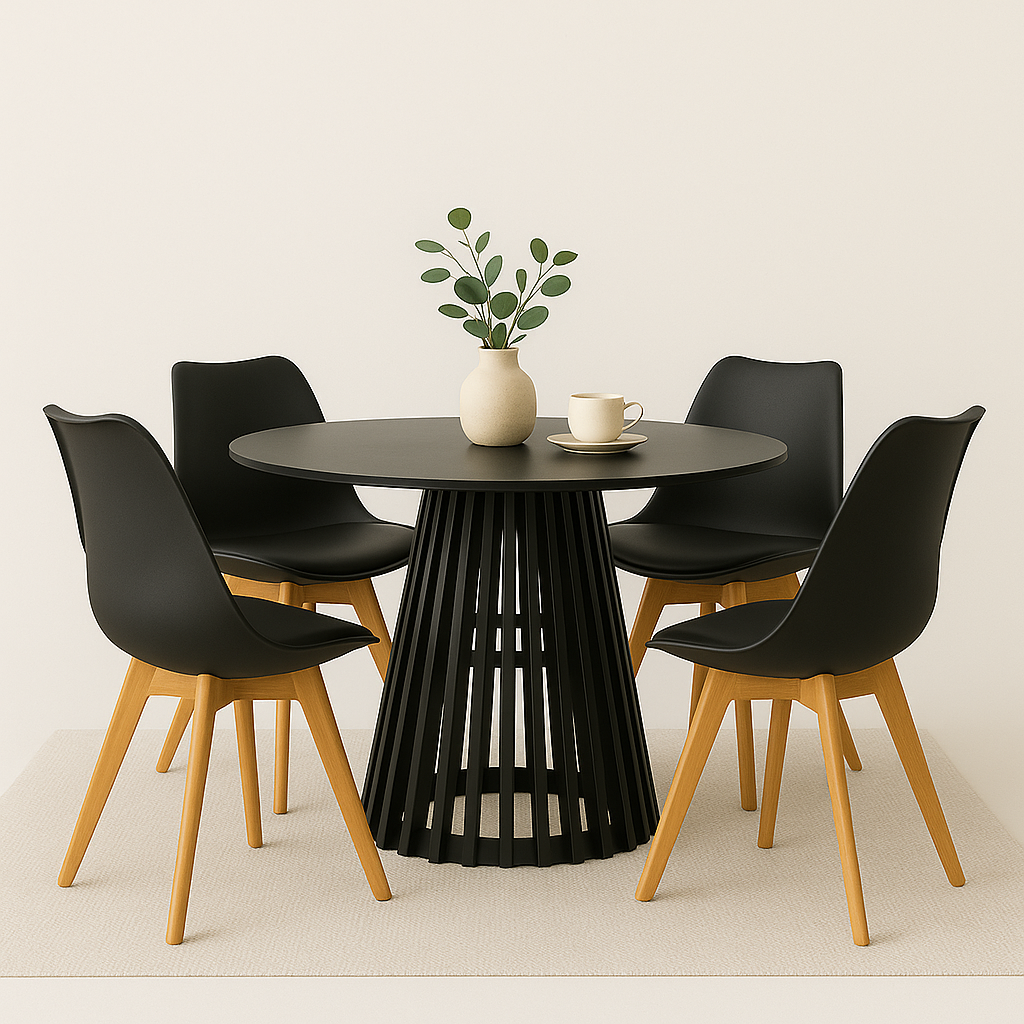 Comedor Tulip Noir | Sillas Tulip Negras