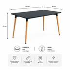 Mesa Eames Rectangular Claisca Negro