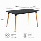 Mesa Eames Rectangular Claisca Negro