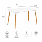 Mesa Eames Rectangular Claisca Blanca