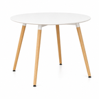 Mesa Eames Redonda Clásica Blanca 100 / 120 cm