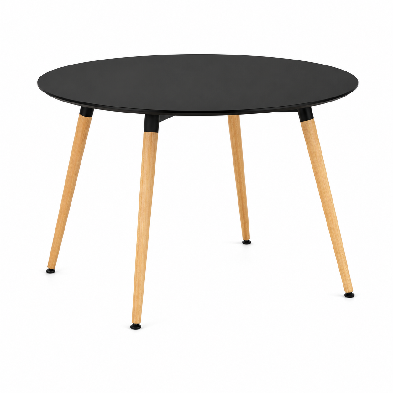 Mesa Eames Redonda Clásica Negra 100 / 120 cm