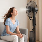 Ventilador Nebulizador 16” | Enfriamiento con Agua | 3 Velocidades + Control Remoto