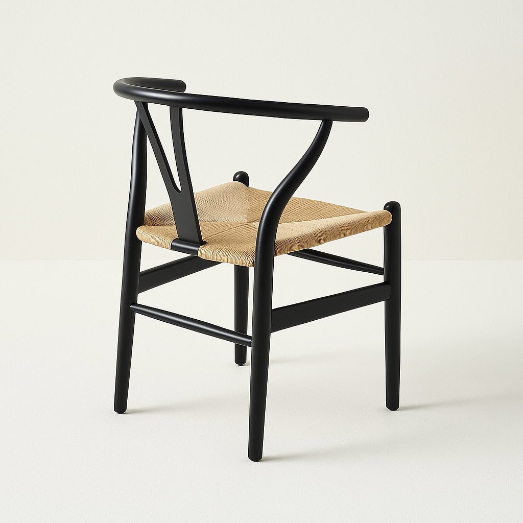 Silla Wishbone Madera Negro