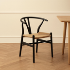 Silla Wishbone Madera Negro