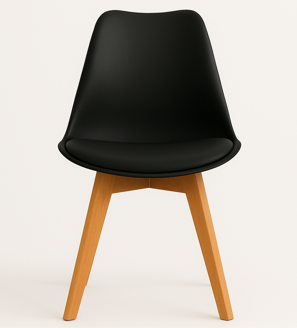 Silla Tulip Negra| Diseño Moderno y Confort para tu Hogar