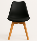 Silla Tulip Negra| Diseño Moderno y Confort para tu Hogar