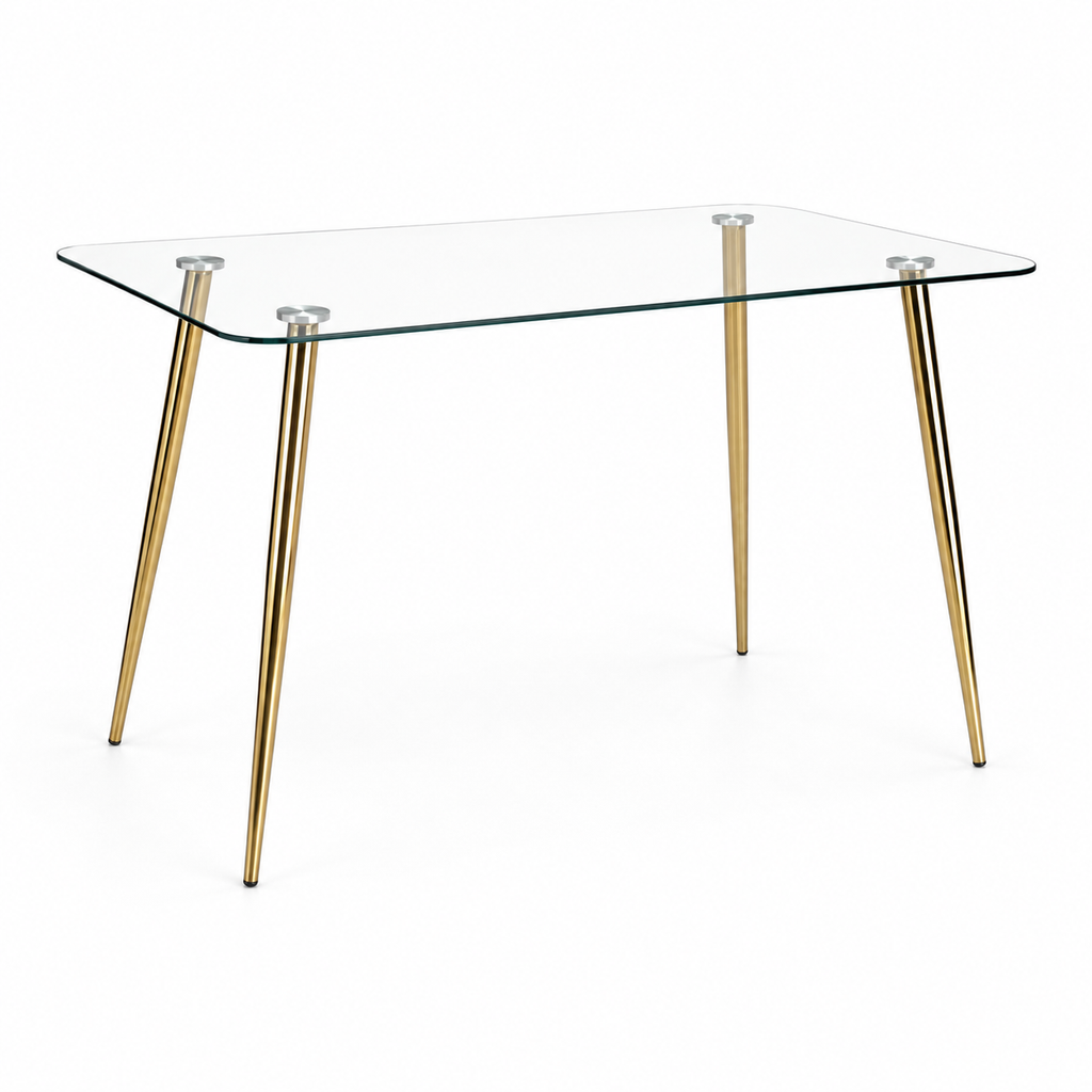 Mesa Lyon Rectangular Pata Dorada - 130 CM / 160 CM