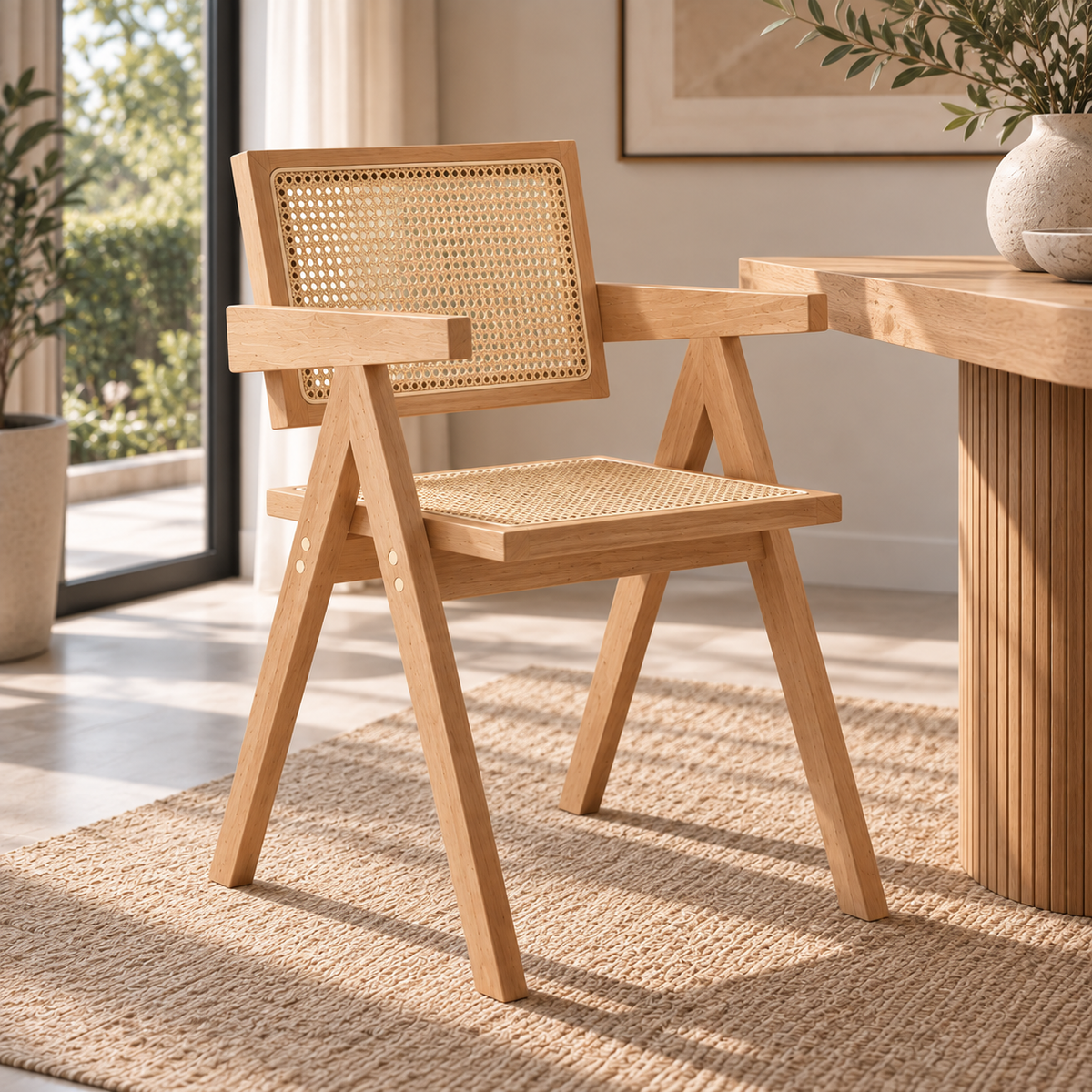 Silla Chandigarh Madera - Negro / Natural
