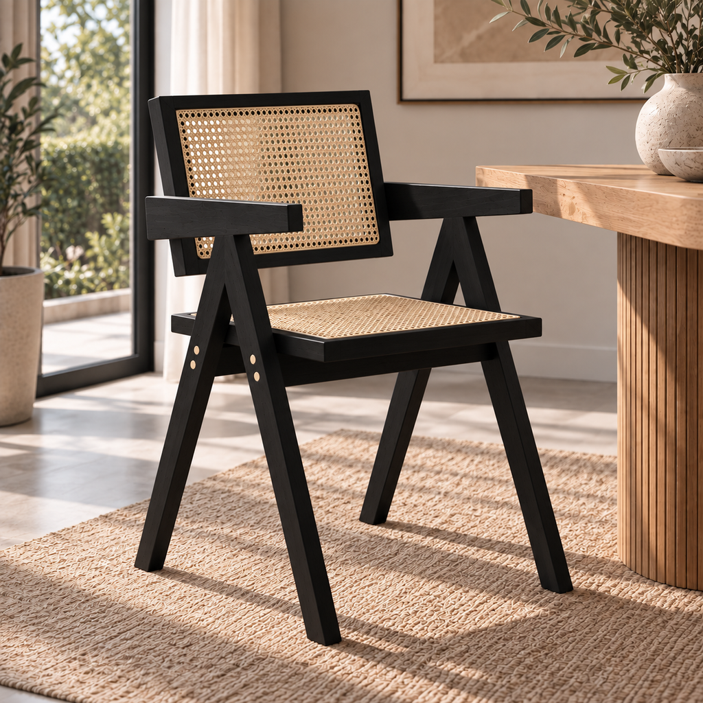 Silla Chandigarh Madera - Negro / Natural