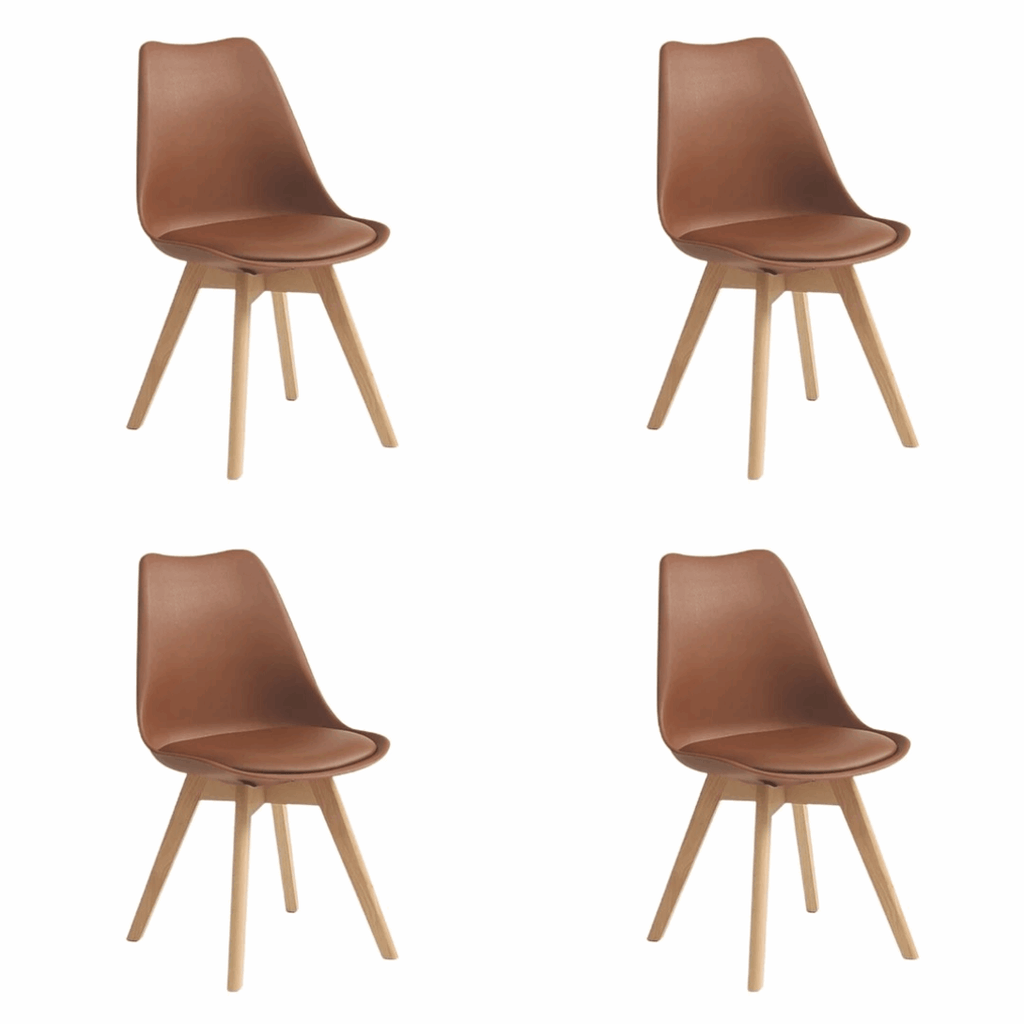Pack 4 Sillas Tulip Café | Diseño Moderno y Cómodo