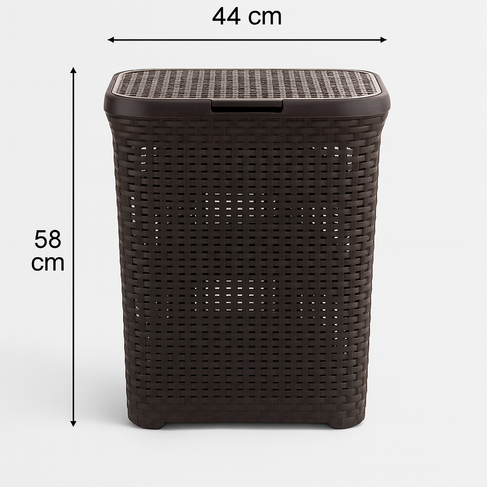Canasto Plástico de Simulación Ratán | Elegante, Resistente y con Tapa