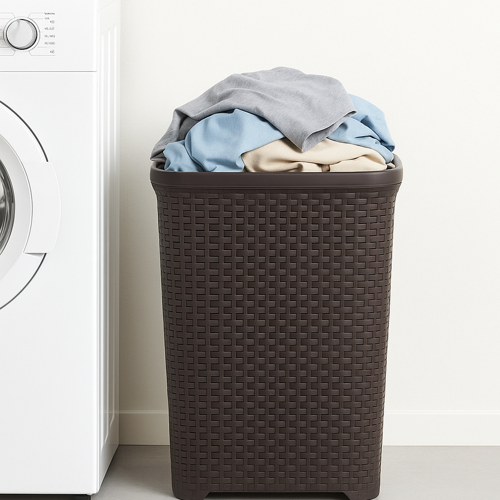 Canasto Plástico de Simulación Ratán | Elegante, Resistente y con Tapa