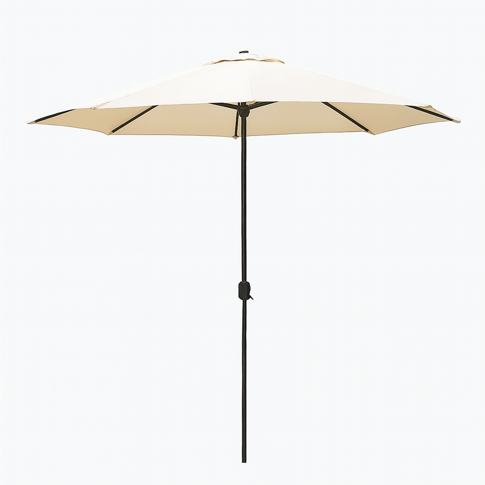 Quitasol Terraza Recto 2,7 m Beige con Manilla y Quiebre Ajustable