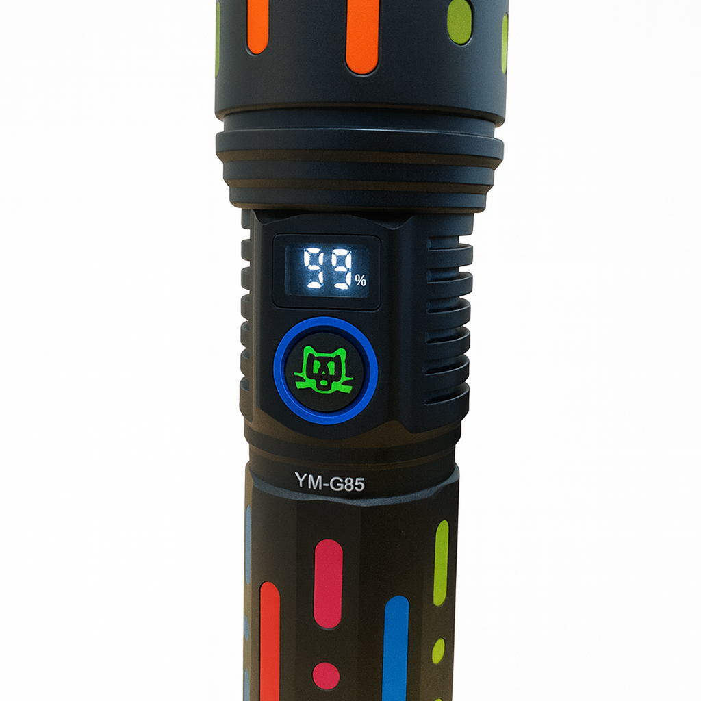 Linterna Táctica de Seguridad | 4000 lúmenes, USB-C, Power Bank