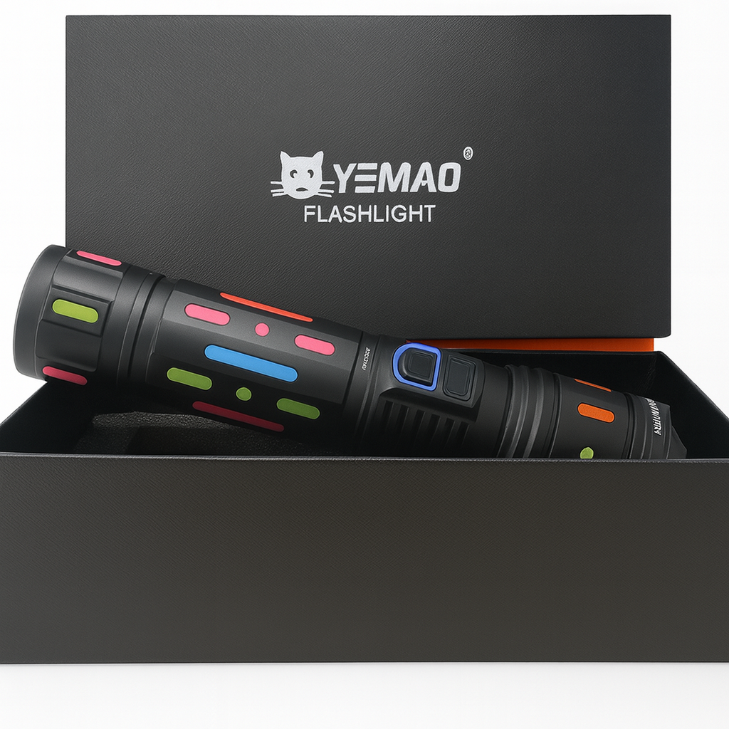 Linterna Táctica de Seguridad | 4000 lúmenes, USB-C, Power Bank