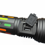 Linterna Táctica de Seguridad | 4000 lúmenes, USB-C, Power Bank