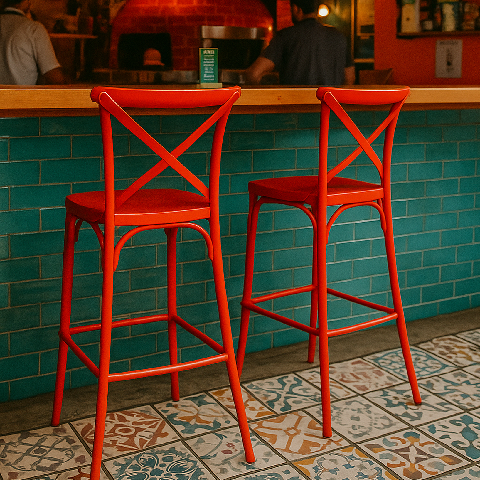 Pack 2 Taburetes Danubio Unicolor | Diseño Industrial en Polipropileno